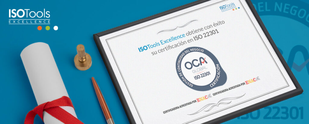 ISOTools obtiene el certificado en Continuidad de Negocio ISO 22301