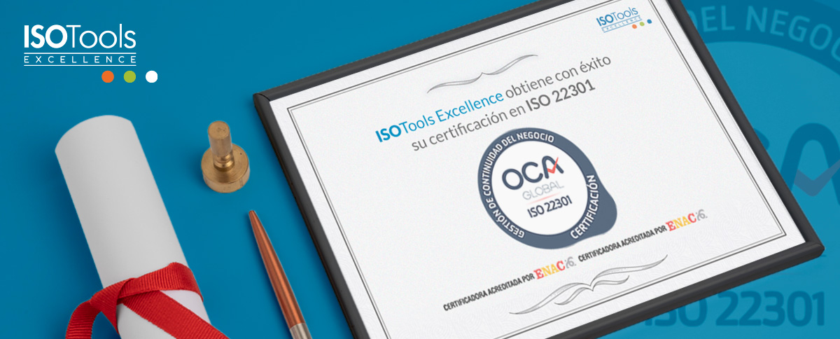 ISOTools Obtiene El Certificado En Continuidad De Negocio ISO 22301